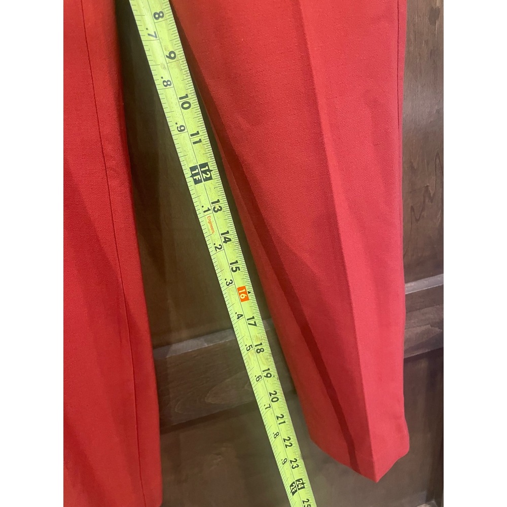 Express Columnist Red Ankle Dress Pants Mid Rise Slim Tapered Workwear L77 - Picture 5 of 9